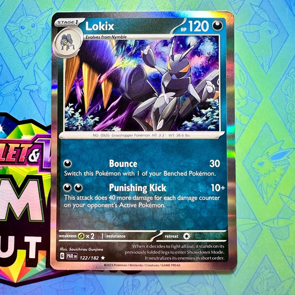 lokix (122/182) - holo rare — pokémon: paradox rift